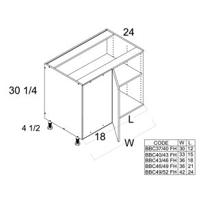 Palermo Gloss White altamax Four Drawer Base Cabinet