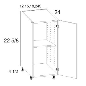 Palermo Gloss White altamax Single Door Single Drawer Base Cabinet