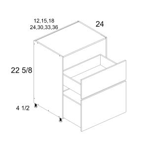 Palermo Gloss White Full Height Door Base Cabinet