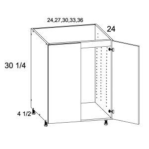 Palermo Gloss White altamax Three Drawer Desk Base Cabinet