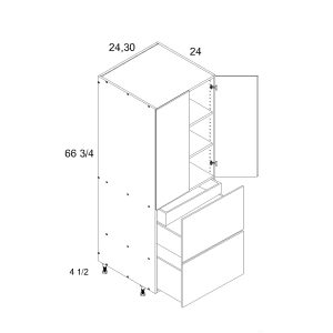 Palermo Gloss White altamax Two Drawer Range Base