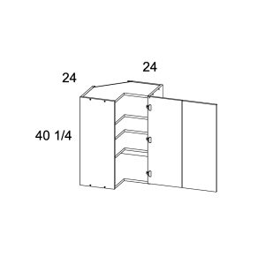Palermo Gloss White 13-1/2"D One Door Wall Stacker Cabinet