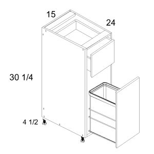 Palermo Gloss White altamax Three Drawer Base Cabinet