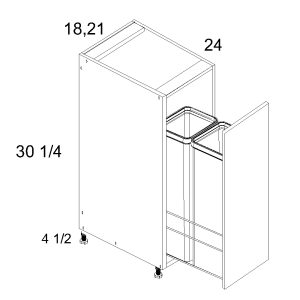 Palermo Gloss White Blum Three Drawer Base Cabinet