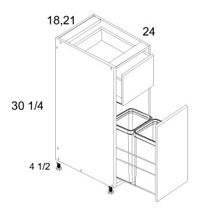Palermo Gloss White altamax Three Drawer Vanity Base Cabinet