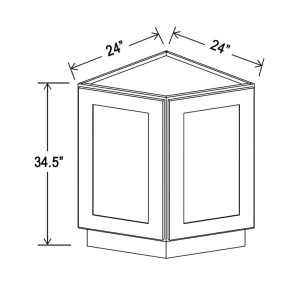 ANGLED BASE END CABINETS - 2 DOORS