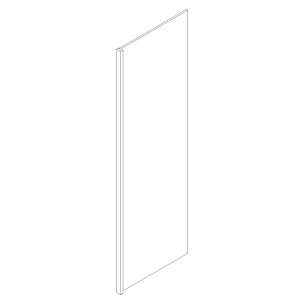 Refrigerator End Panel - 1/2 Overlay Rubberwood Shaker