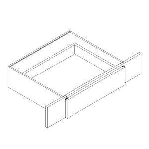Stand alone Vanity / Makeup Drawer - 1/2 Overlay Rubberwood Shaker