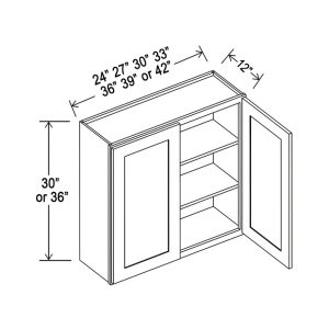 WALL CABINETS 30"H - 2 DOORS